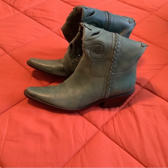 Matisse green leather cowboy boots - Picture 4 of 8